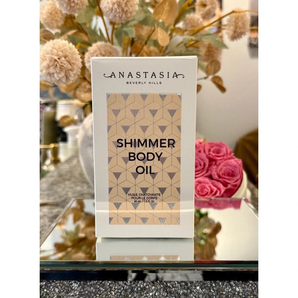 New Anastasia Beverly Hills Shimmer Body Oil White 1.5 oz NIB ~ Summer Glow